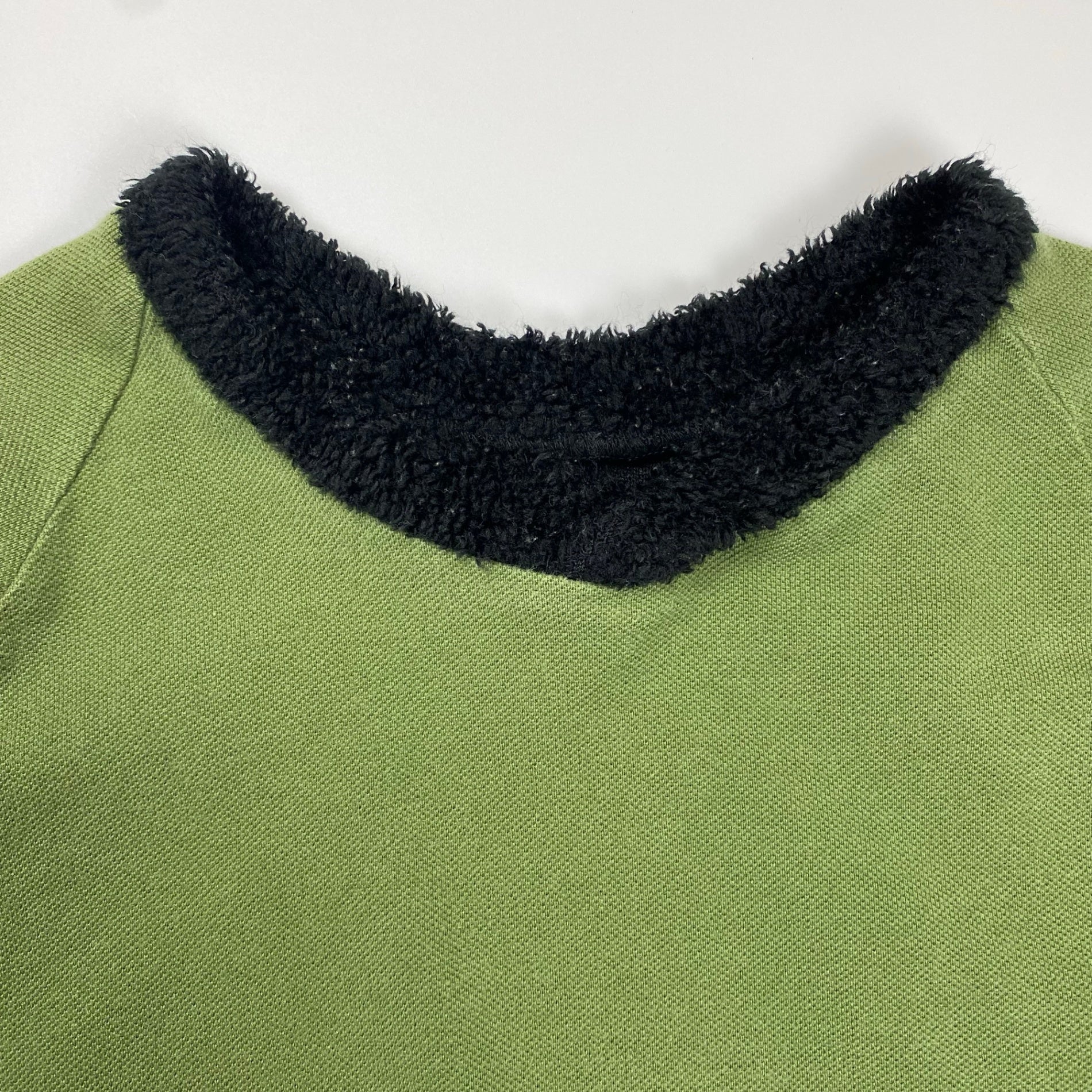 Shantii シャンティ / VINTAGE パイル切替鹿の子TEE オリーブ×ブラック SIZE：L