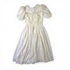 GUNNE SAX ガニーサックス オールレースホワイトドレス ワンピース 80s