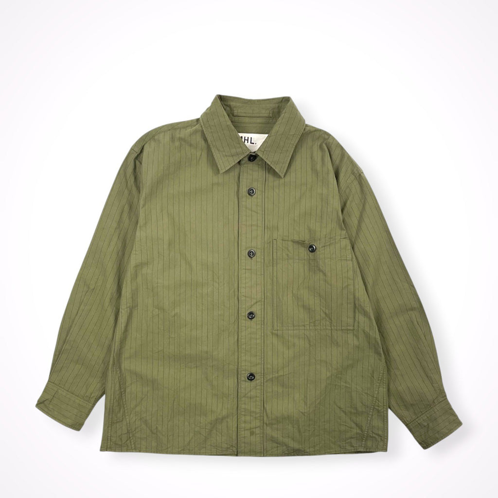 MHL. / コットンストライプシャツ 23年 参考定価：25,000程度 SIZE:S