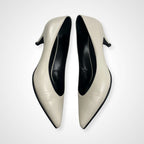 SAINT LAURENT PARIS サンローランパリ / レザーパンプス ホワイト 参考定価：90,000程度 SIZE：36 1/2