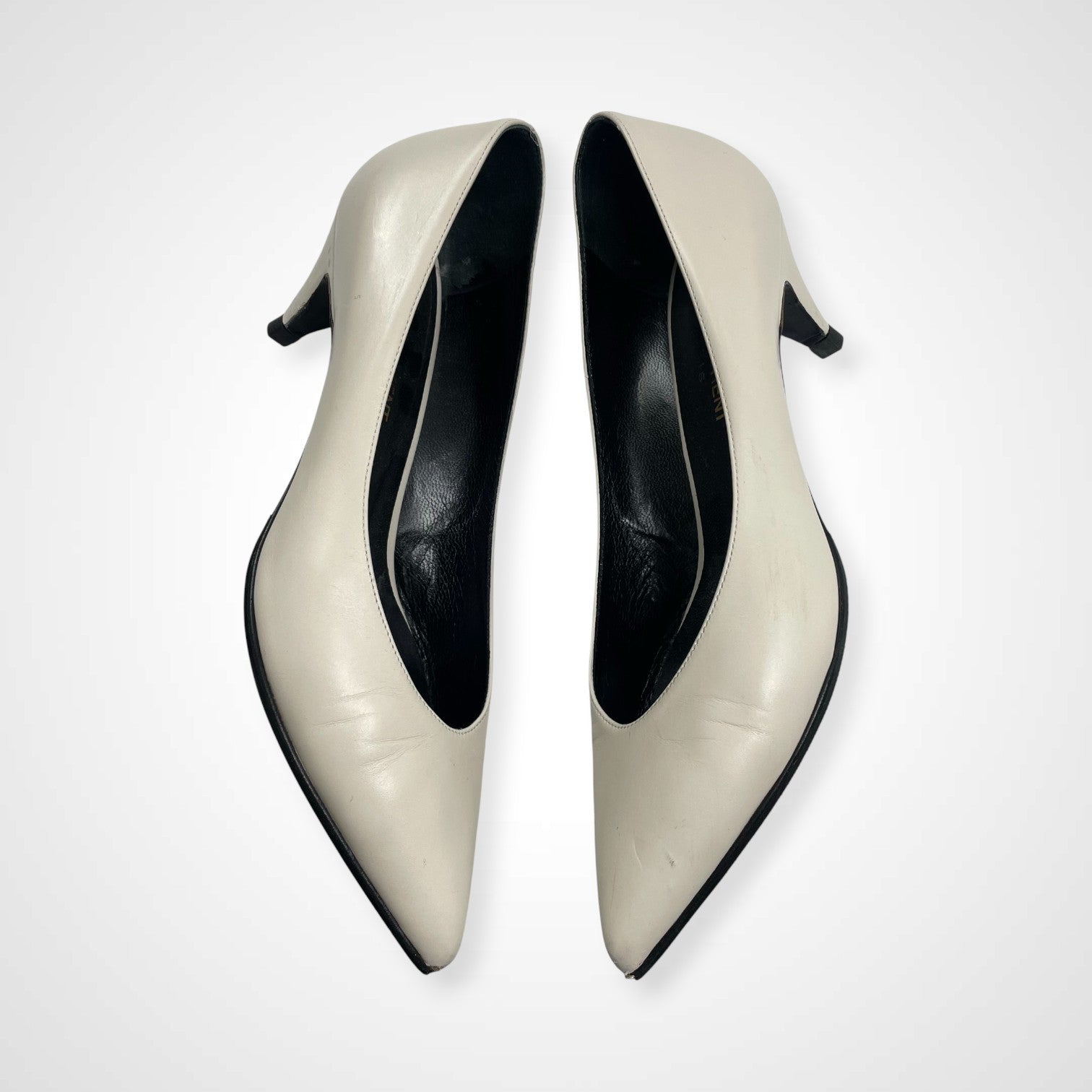 SAINT LAURENT PARIS サンローランパリ / レザーパンプス ホワイト 参考定価：90,000程度 SIZE：36 1/2