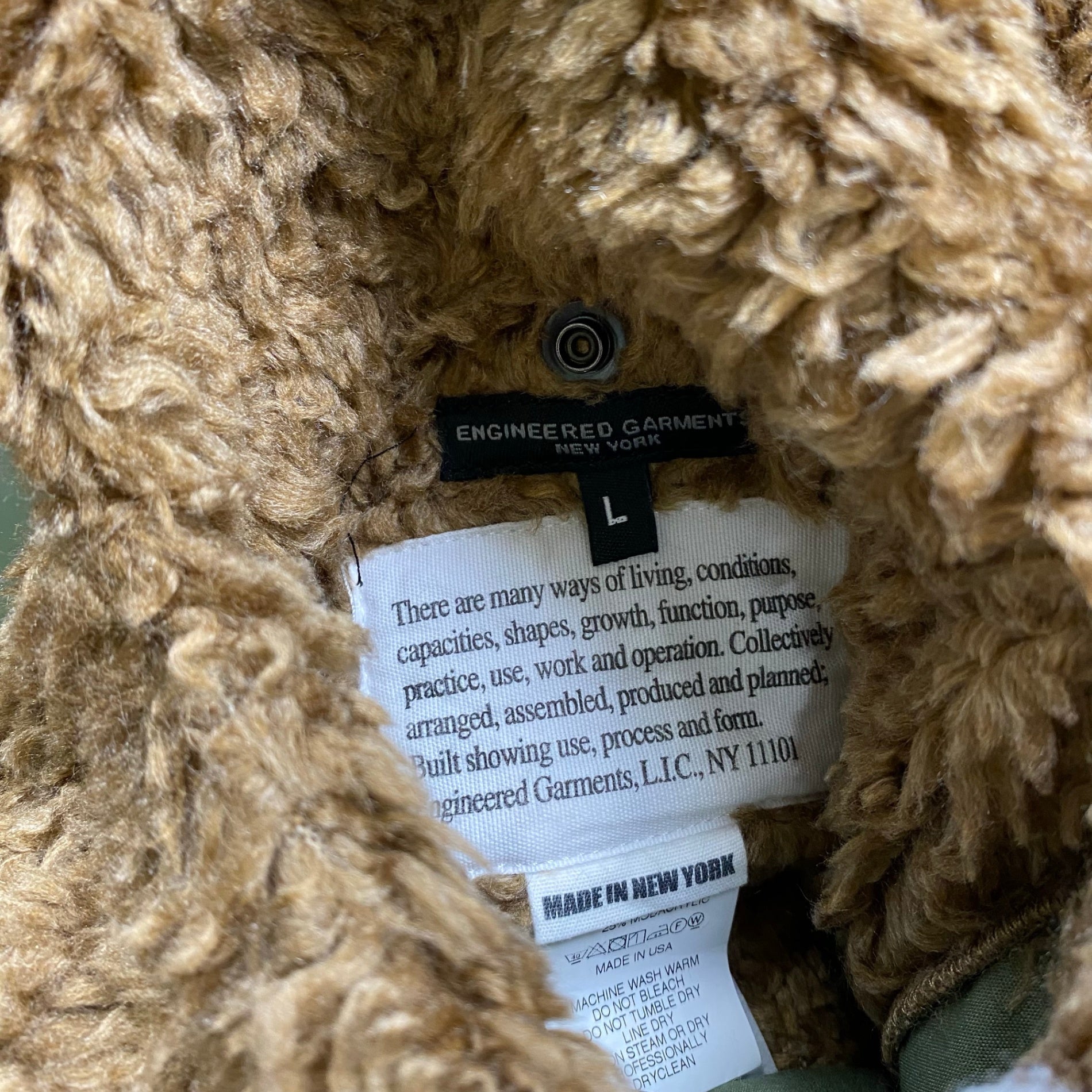 ENGINEERED GARMENTS × BEAMS PLUS / Reversible Field Fur Coat  タグ付 参考定価：117,000+tax SIZE:L