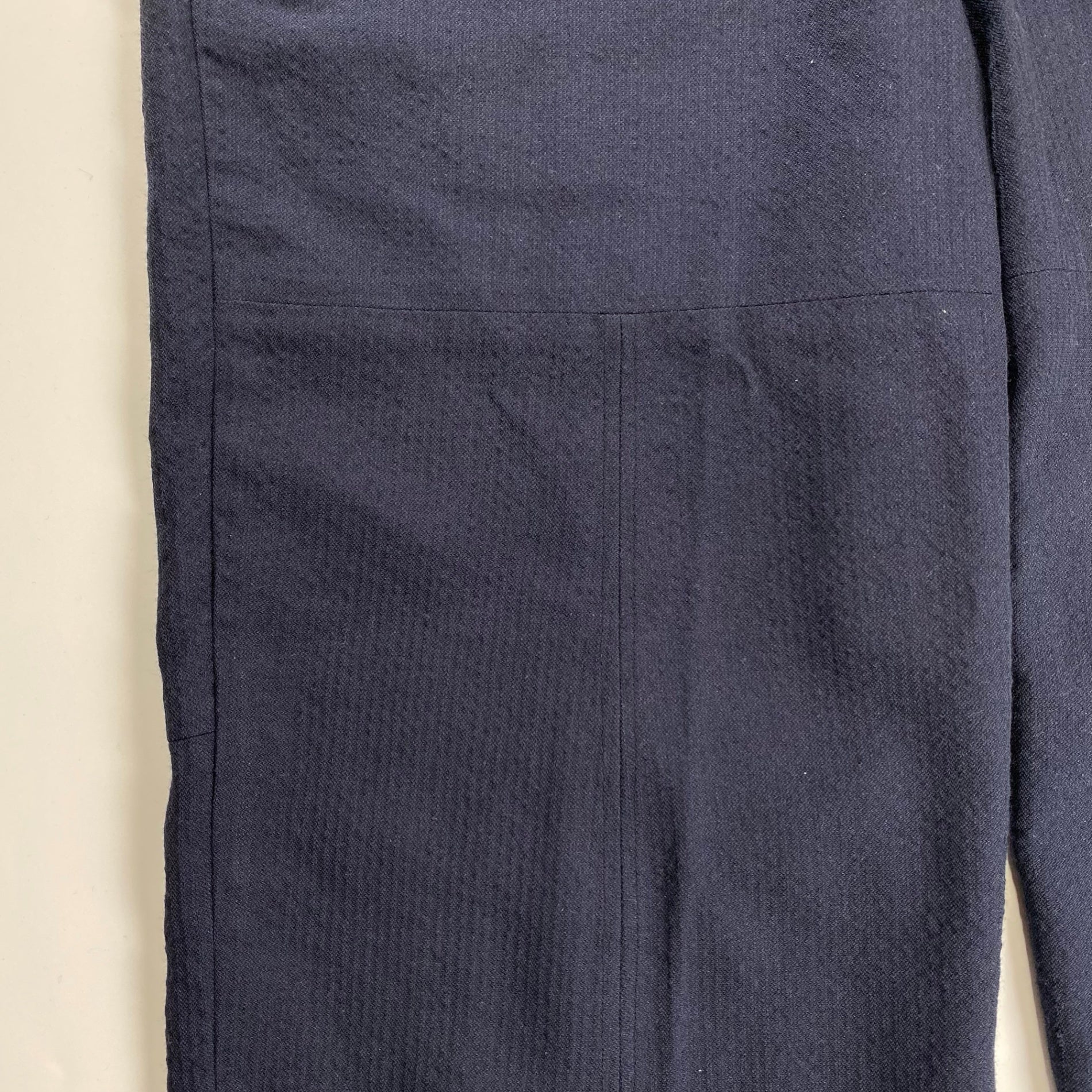 NOBUYUKI MATSUI ノブユキ マツイ / FRAMED PATTERN SLACKS スリット スラックス ネイビー 参考定価：56,000+tax SIZE:3(L程度)