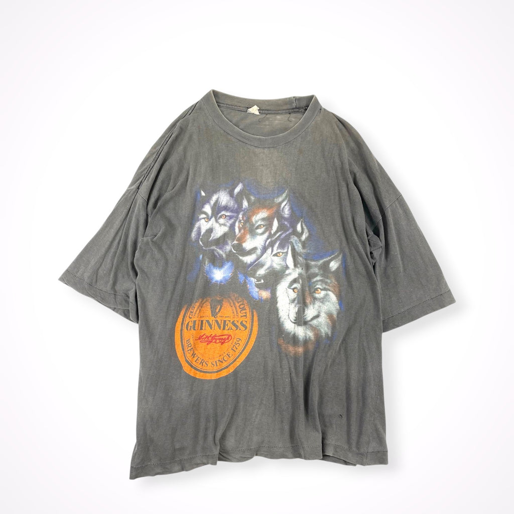VINTAGE / 【GUINNESS】 フェードウルフTEE 襤褸 SIZE:L程度