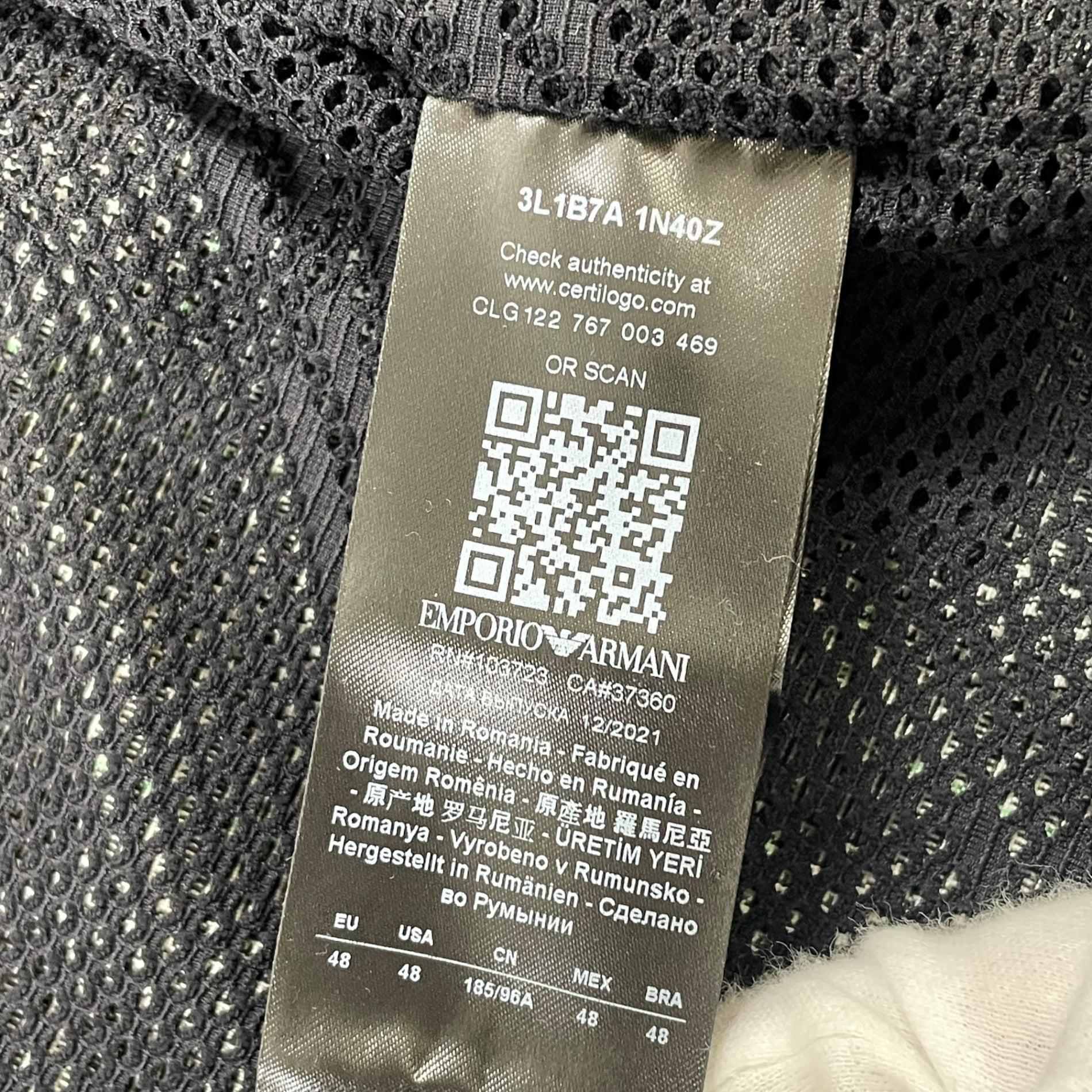 EMPORIO ARMANI エンポリオ アルマーニ / サステナブルブルゾン 参考定価：118,000+tax SIZE:48