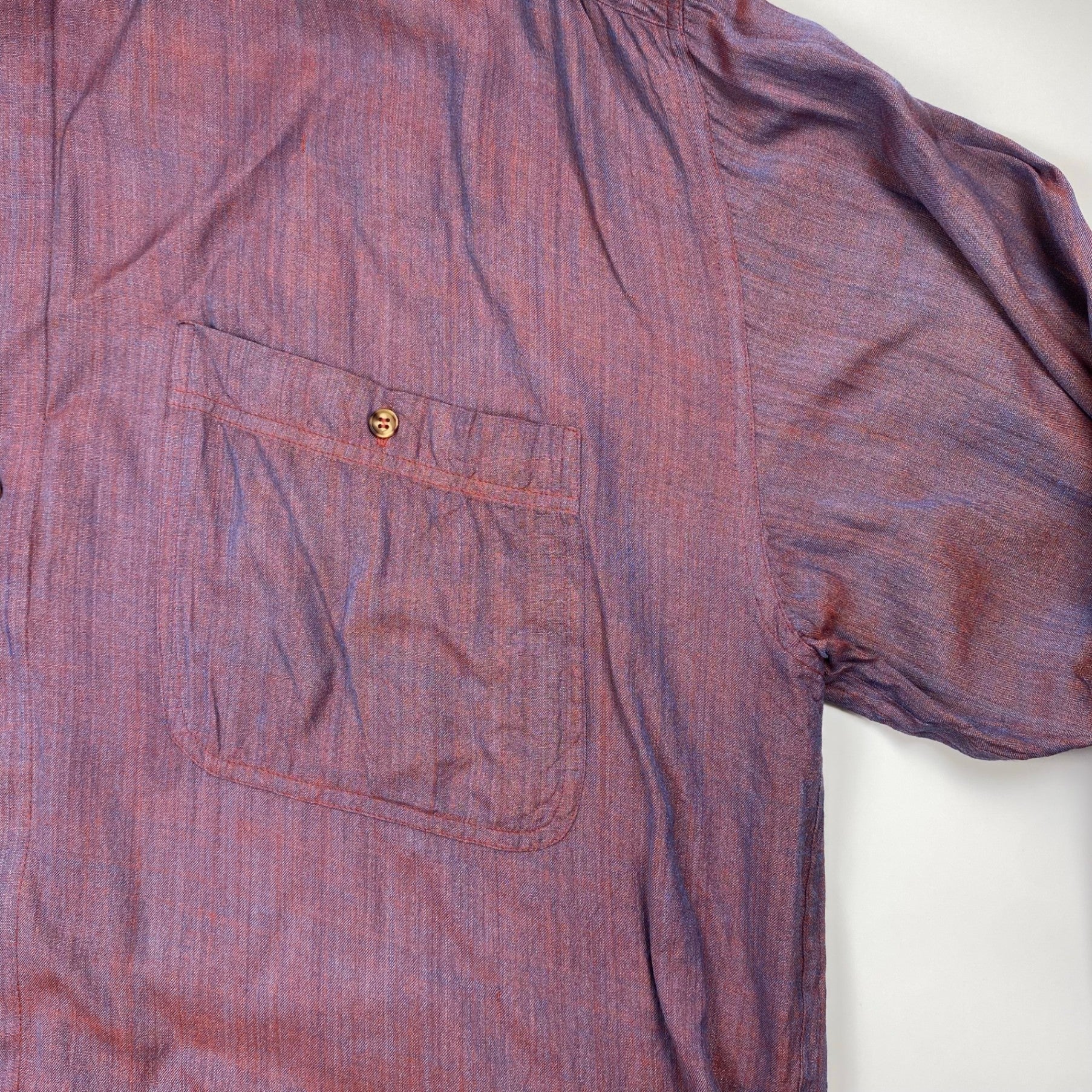 GOOUCH グーチ / シルクリネン デザイン シャツ SIZE：XL