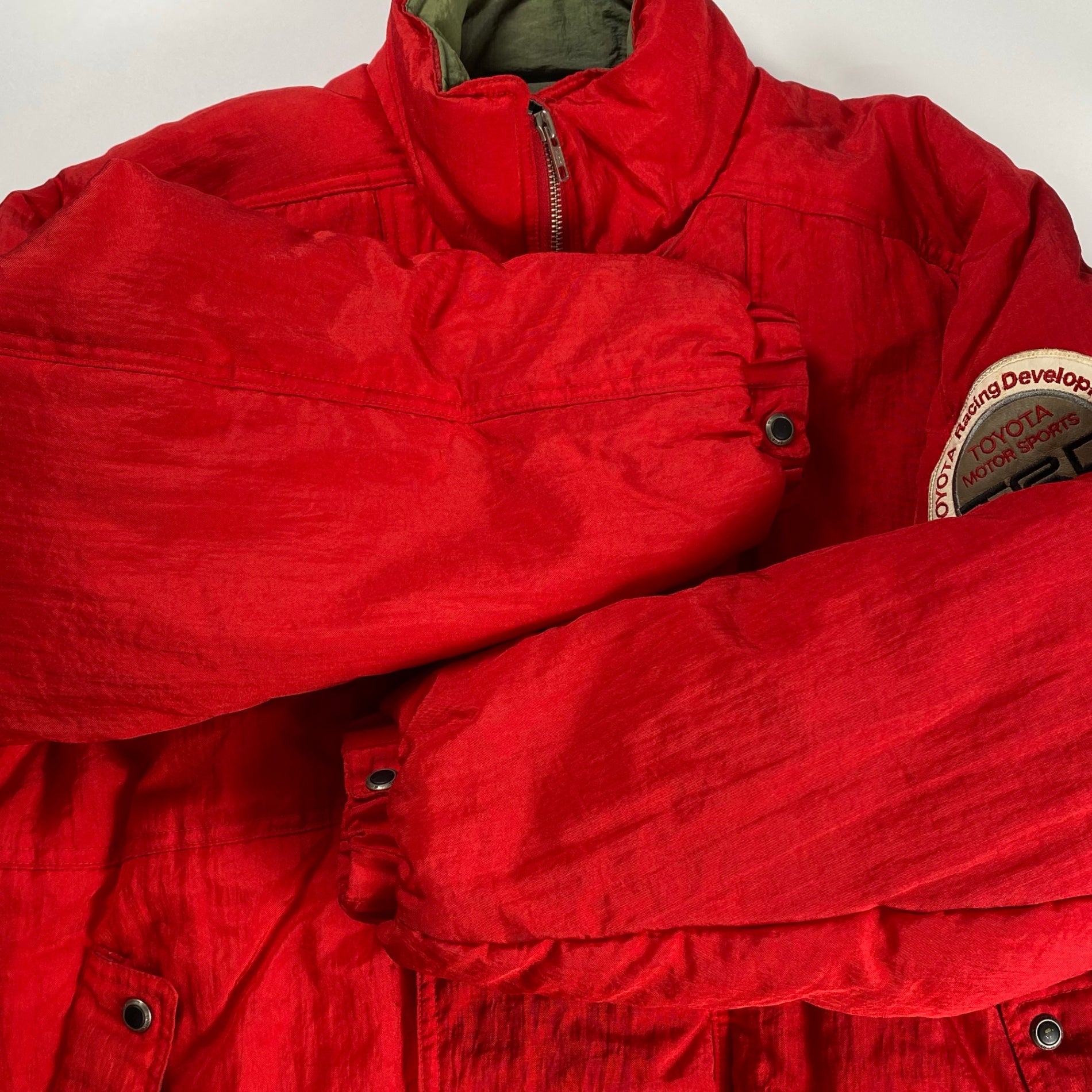 TOYOTA MOTOR SPORT トヨタ / 90s ヴィンテージレーシングジャケット 中綿 当時物 SIZE：L