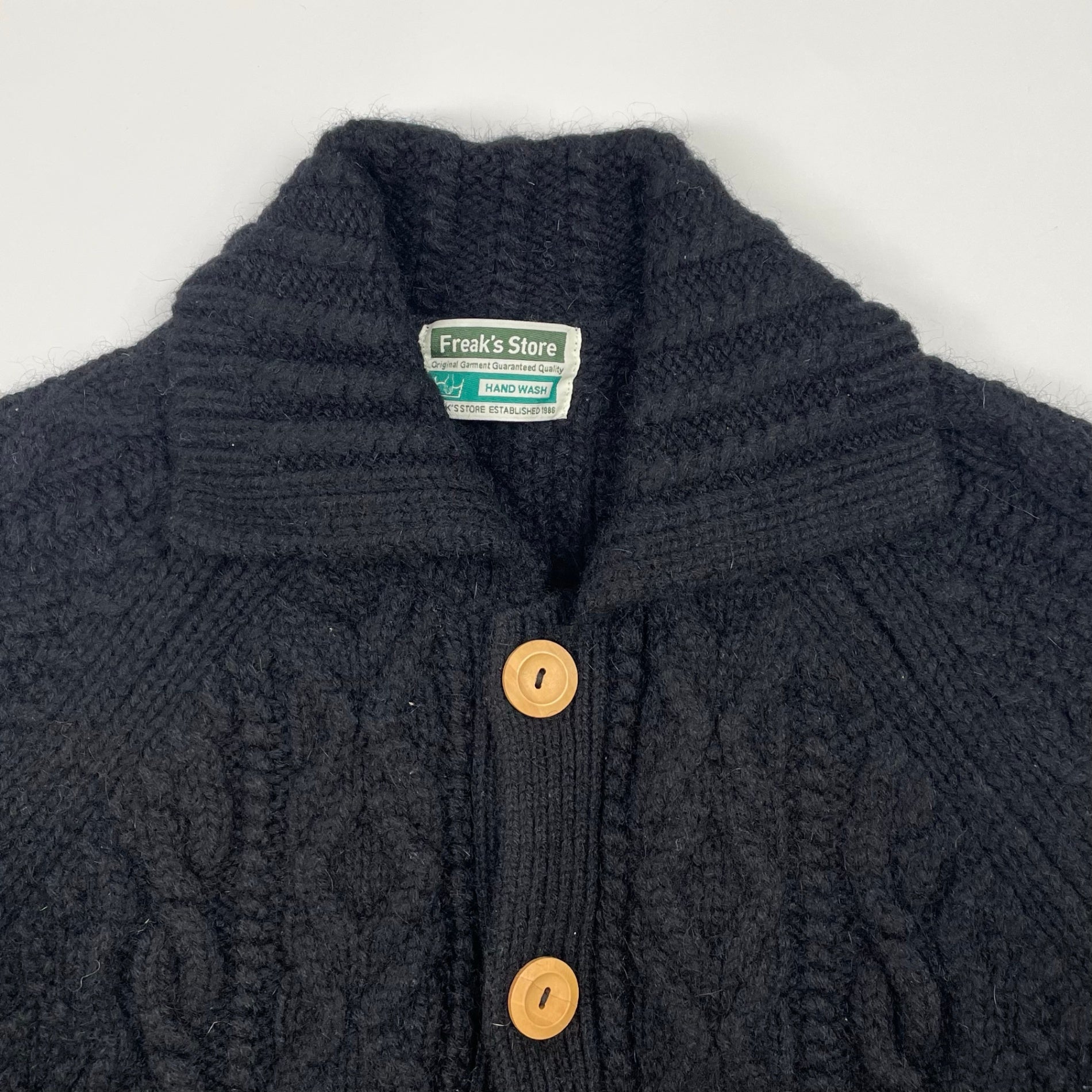 FREAK'S STORE フリークスストア / ケーブルニットジャケット ウッドボタン  SIZE:S