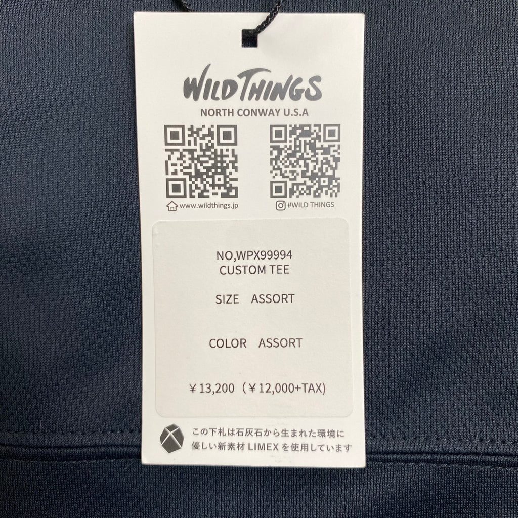 WILDTHINGS ワイルドシングス / CUSTOM TEE 公式リメイク Tシャツ カットソー 参考定価：12,000+tax SIZE:M