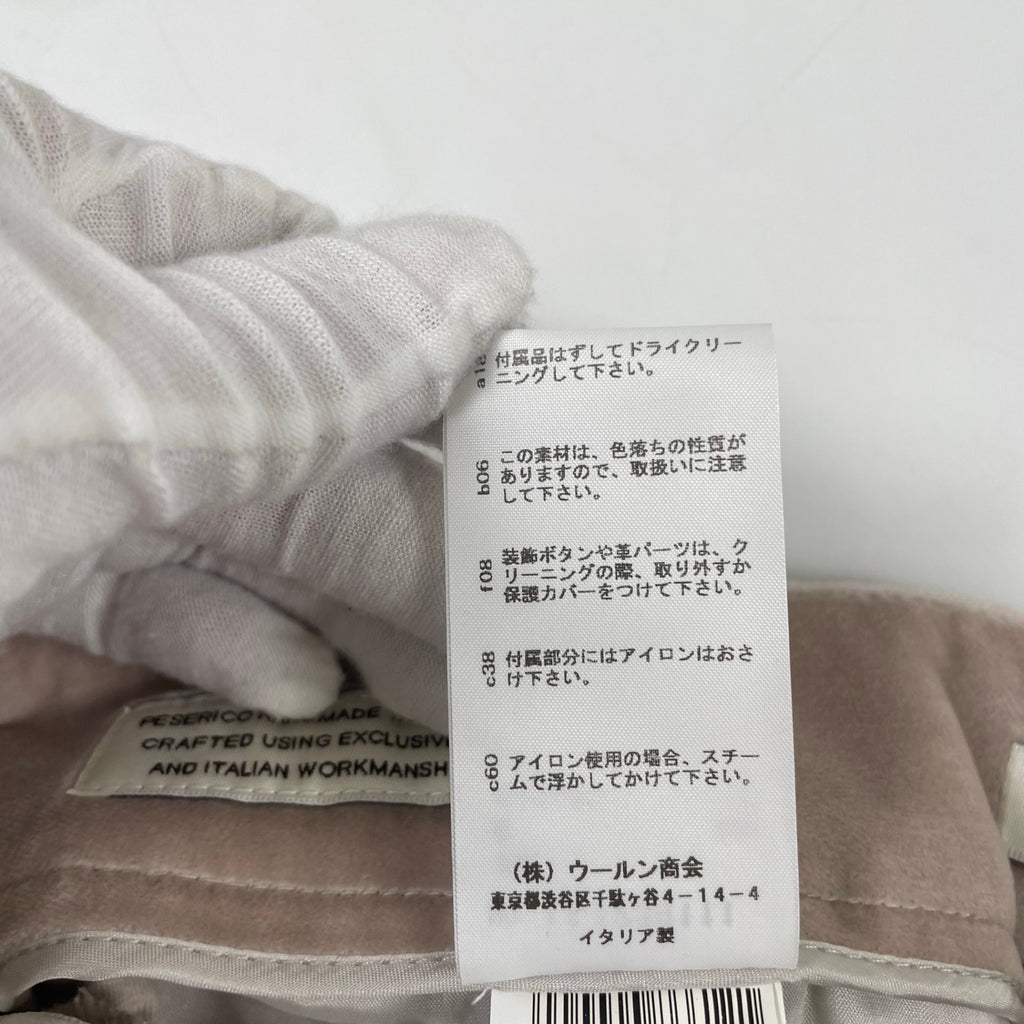 PESERICO / リボンデザインベロアパンツ 参考定価：85,000程度 SIZE:42