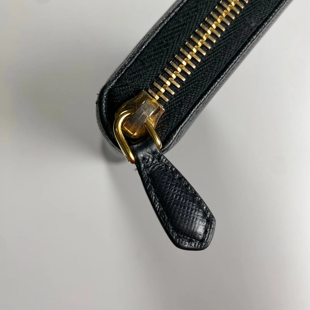 PRADA プラダ / サフィアーノ ラウンドファスナー 長財布 1ML506 ブラック