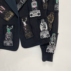 Livll.o リブルオー / 「ラジカセ」パッチワークジャケット MADE IN ITALY SIZE:XS-S程度