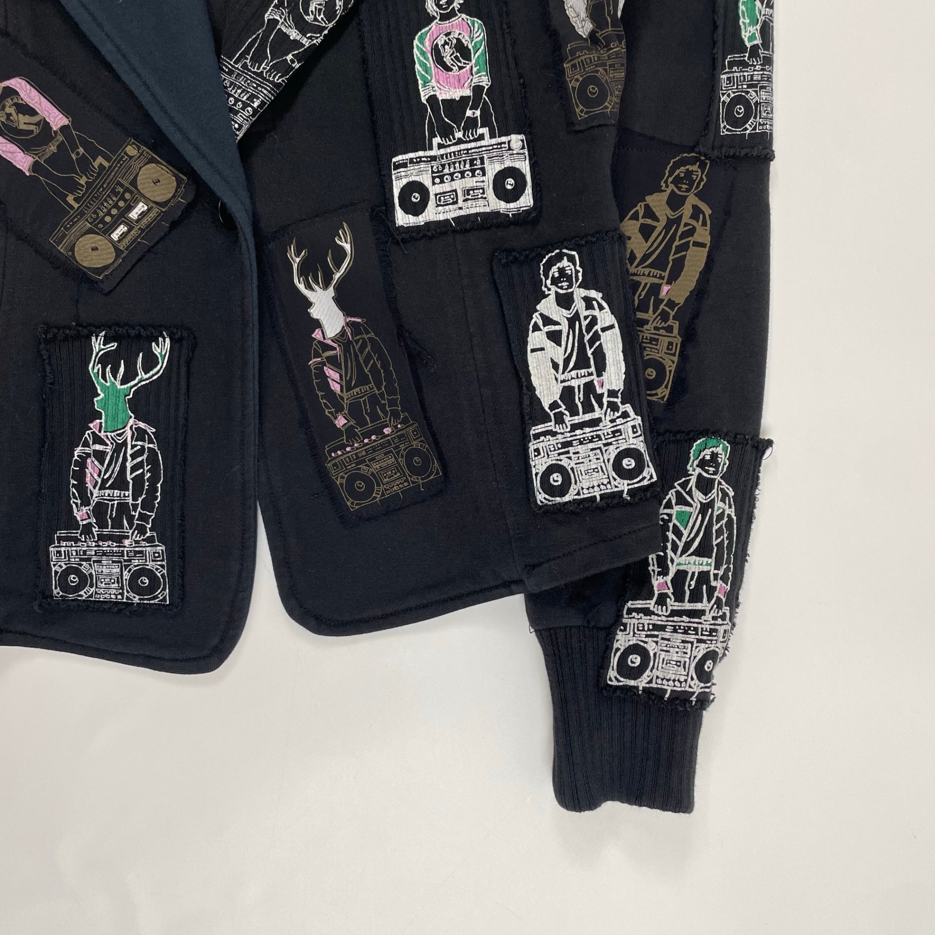 Livll.o リブルオー / 「ラジカセ」パッチワークジャケット MADE IN ITALY SIZE:XS-S程度