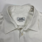 HERMES エルメス / ドビーストライプ シャツ セリエボタン MADE IN FRANCE SIZE:42(L程度)