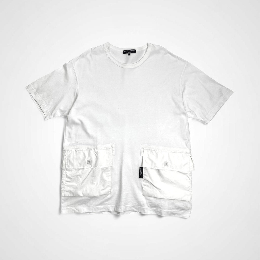 COMME des GARCONS HOMME コムデギャルソンオム / 異素材 フロントポケットTEE Tシャツ ホワイト SIZE:M