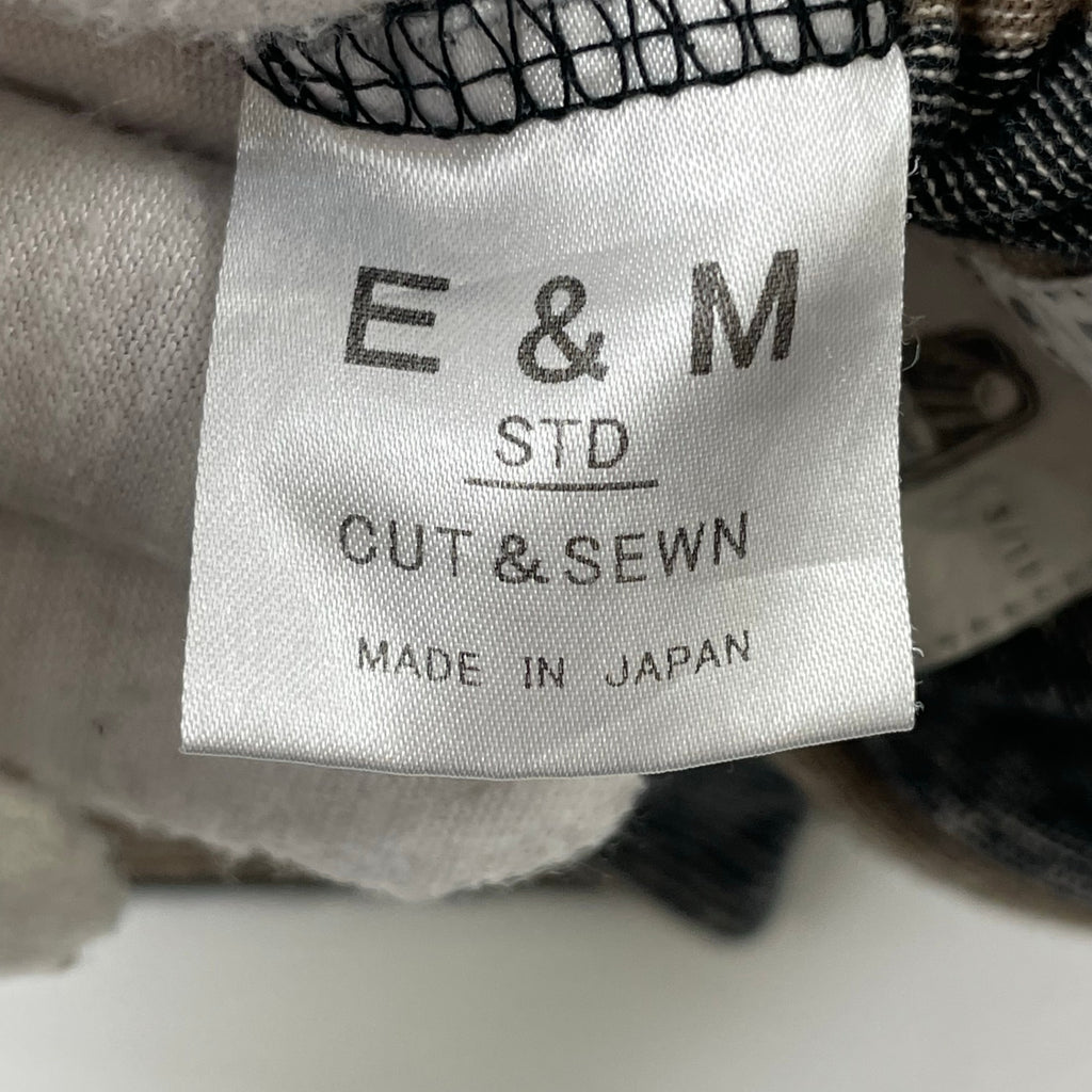 ENDS and MEANS / ボーダーTEE ブラウン×ブラック SIZE：M