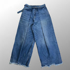 MAISON SPECIAL メゾンスペシャル / フォールドタックベルテッドハイパーワイドデニムパンツ 参考定価：19,800+tax SIZE:0