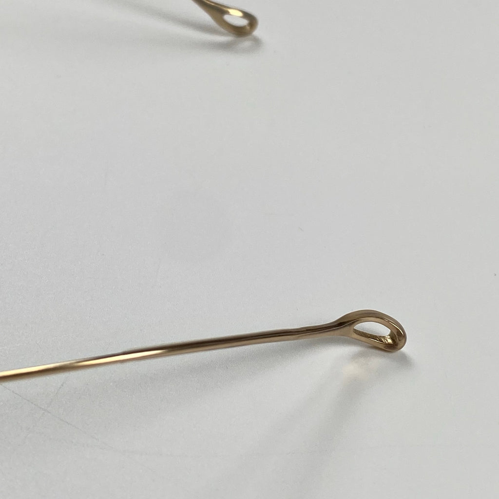 【極美品】 金子眼鏡 × 井戸多美男 職人シリーズ / サンプラチナ アンダーリム 度なしクリアレンズ T429 BWG 参考定価：52,000+tax