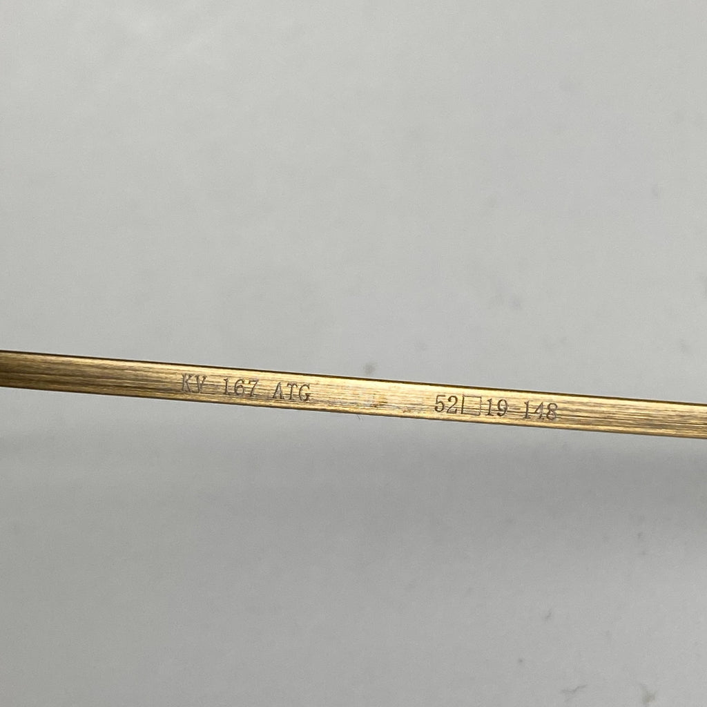 【美品】 金子眼鏡 VINTAGEライン / ティアドロップ型ハイブリッジ KV-167 度なしクリアレンズ 参考定価：40,000+tax