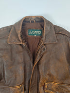 VINTAGE / A-2ラムレザージャケット ブラウン SIZE:L
