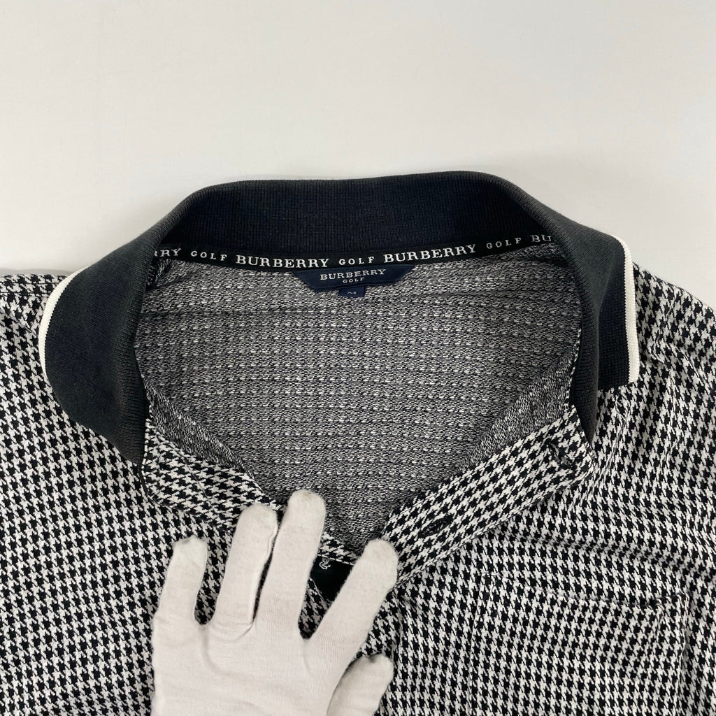 BURBERRY GOLF / ハウンドトゥース柄ポロシャツ SIZE:M