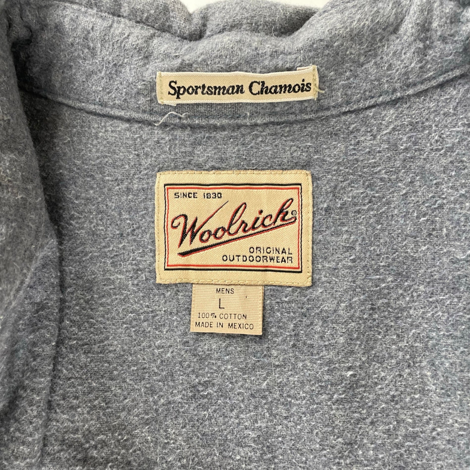 Woolrich ウールリッチ / 00s シャモアシャツ 企業ロゴ SIZE:L