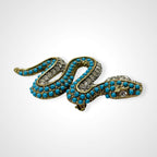 Kenneth  Jay  Lane ケネス・ジェイ・レーン / ターコイズ×ダイヤ スネークブローチ
