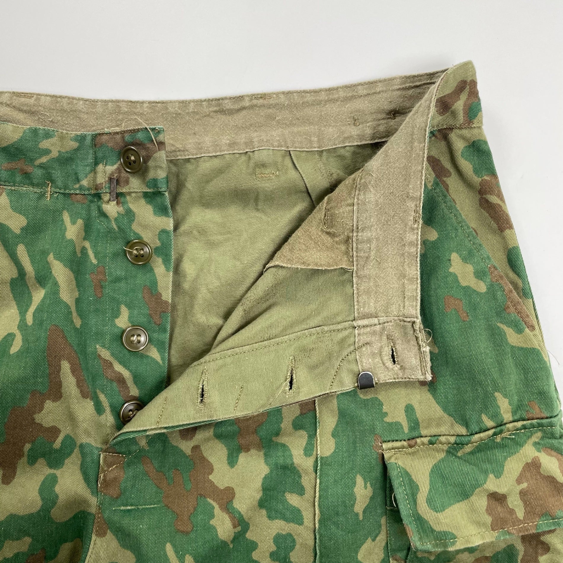 VINTAGE ヴィンテージ / 推定7-80s ソ連軍 バークカモ  ダブルニーカーゴ SIZE:W94