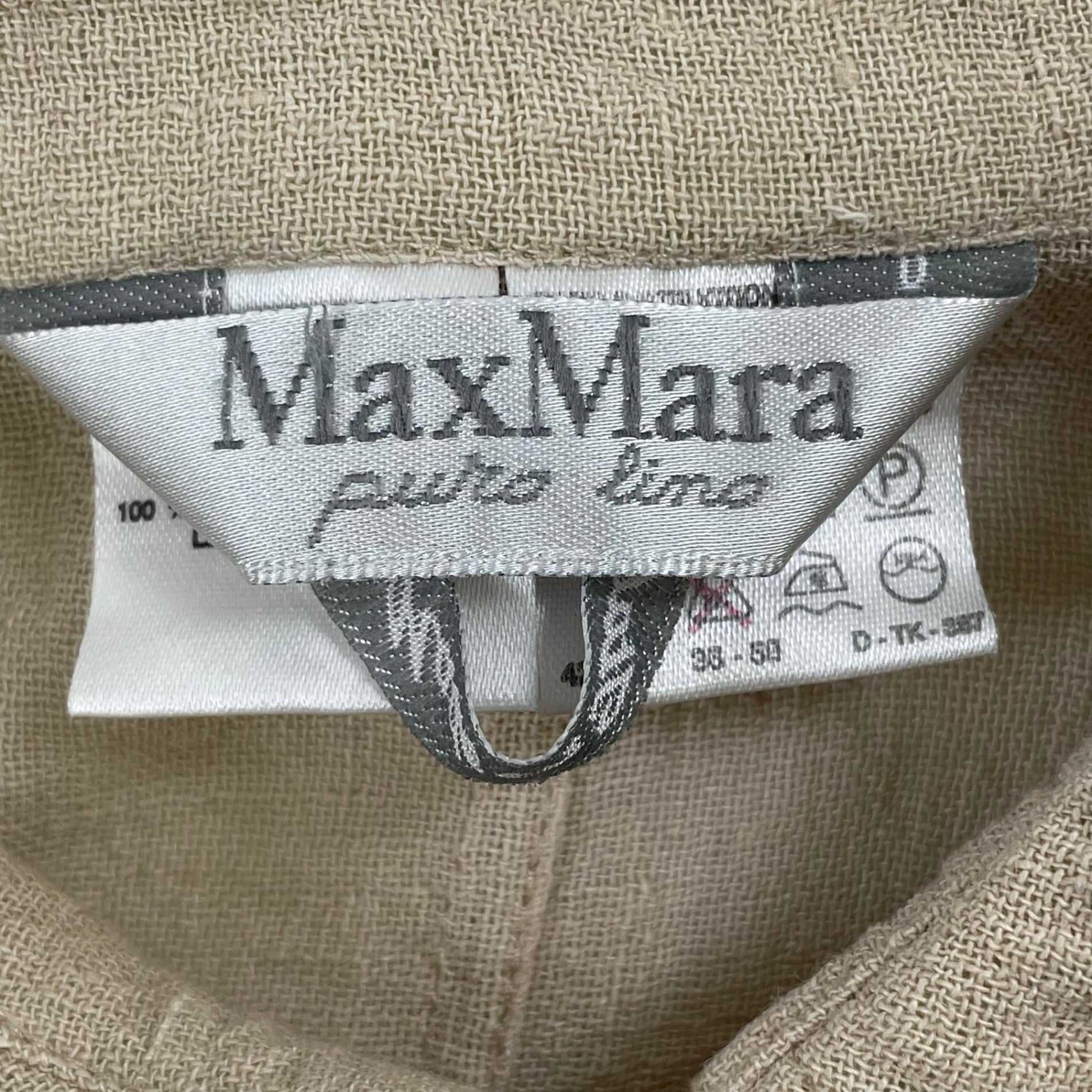 MaxMara / ピュアリネンロングシャツ 白タグ 参考定価：60,000程度 SIZE:38