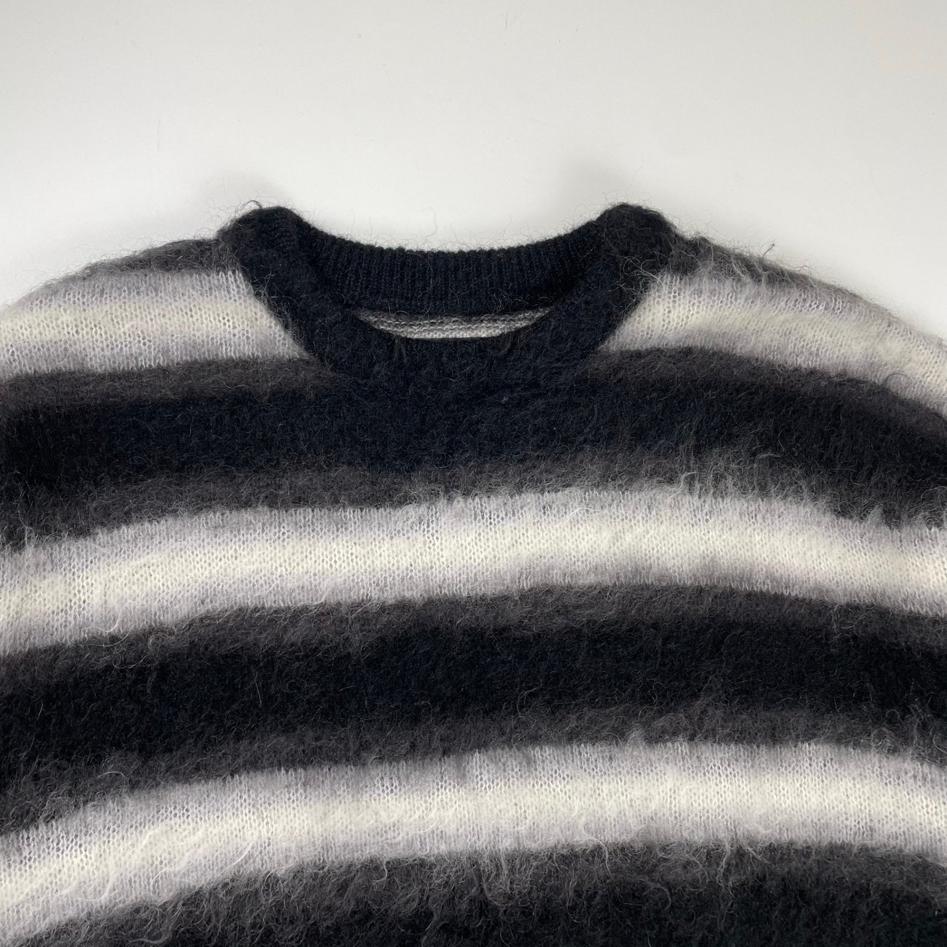 MINEDENIM マインデニム / Blurry Border Mohair Knit Pullover モヘヤ
