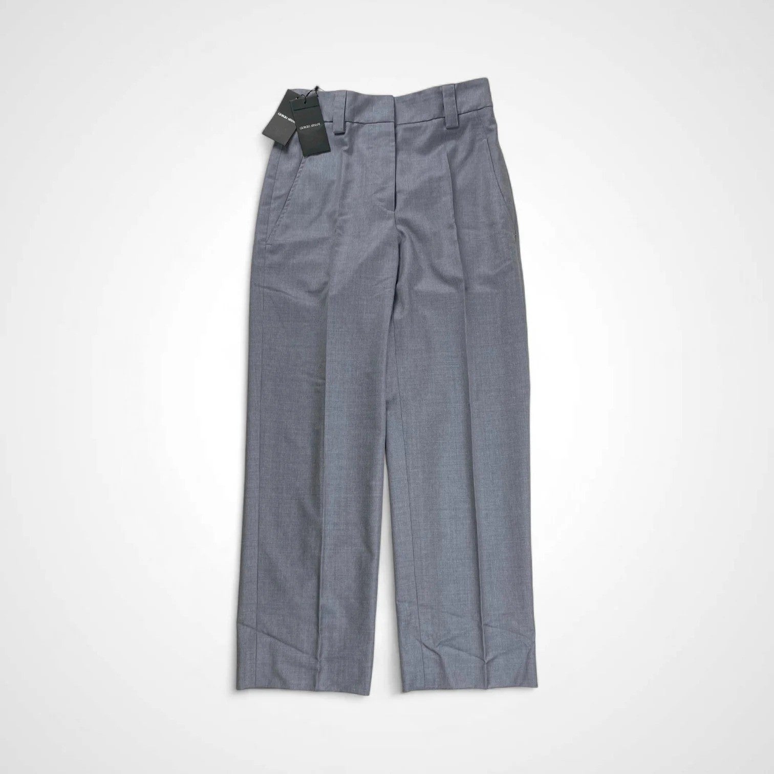 GIORGIO ARMANI ジョルジオ アルマーニ / Super150's スラックス ブルーグレー イタリア製 参考定価：150,000程度 SIZE：38(M程度)