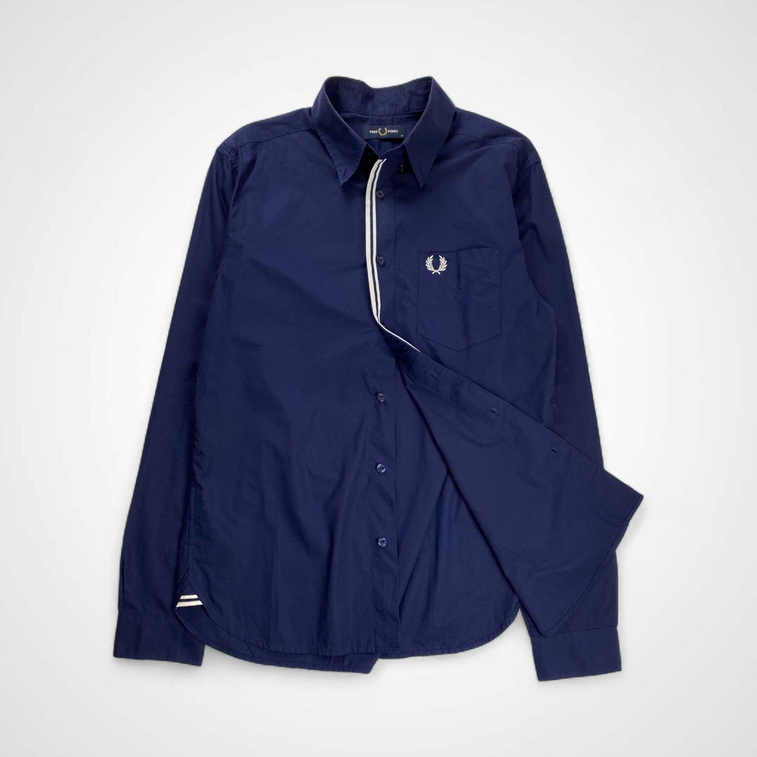 FRED PERRY フレッドペリー / TAPED PLACKET SHIRT エンブレム シャツ 参考定価：14,000+tax SIZE:M