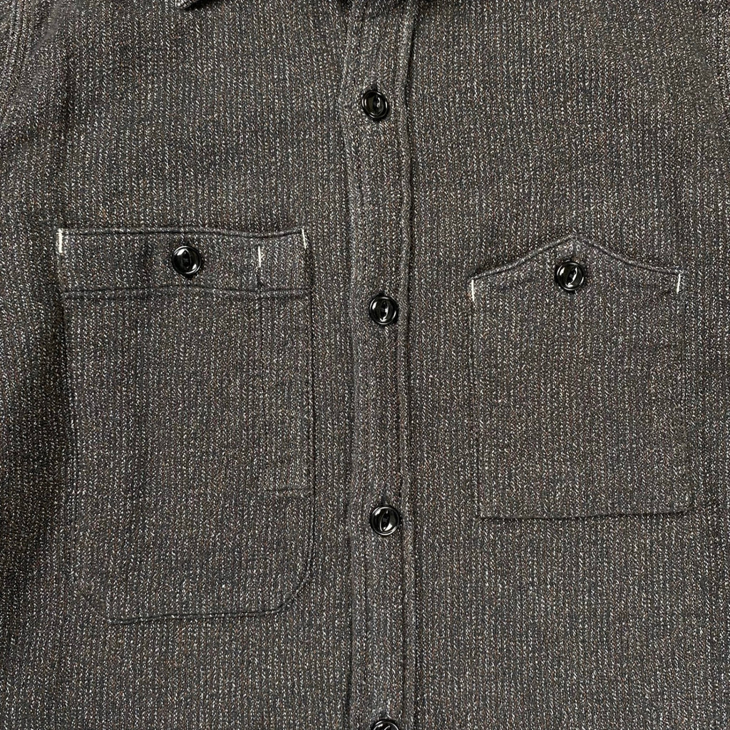 Engineered Garments エンジニアードガーメンツ / ワークシャツ ソルトアンドペッパーライク 山ポケ ガチャポケ ストームカフス SIZE:XS