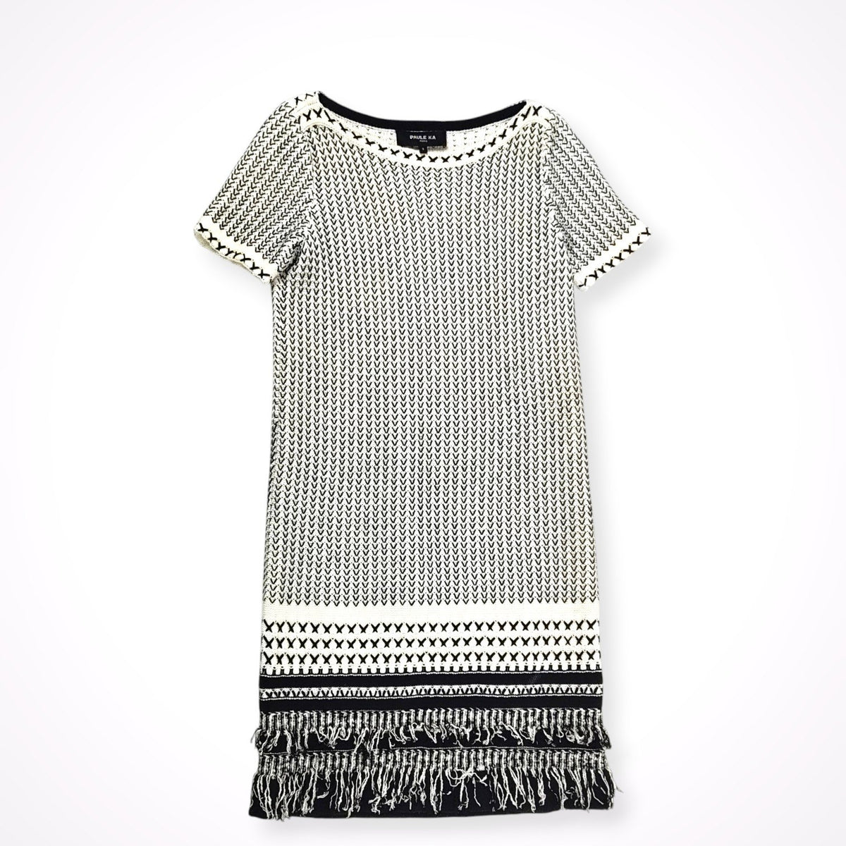 PAULE KA / フリンジコットン Aラインドレス 参考定価：110,000程度 SIZE:S