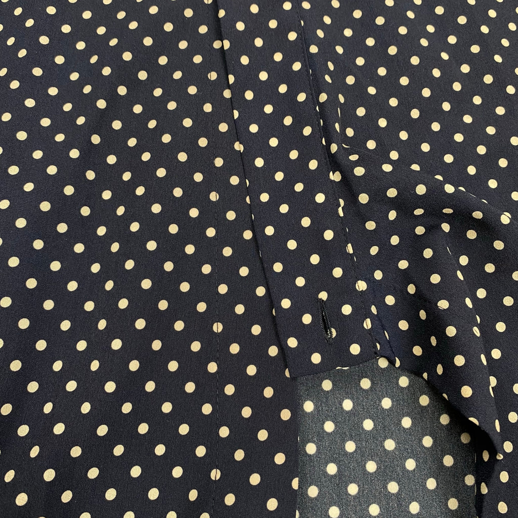 ERIKA CAVALLINI エリカ カヴァリーニ / ドット柄 2WAYシャツワンピース ネイビー 参考定価：50,000程度 SIZE:42