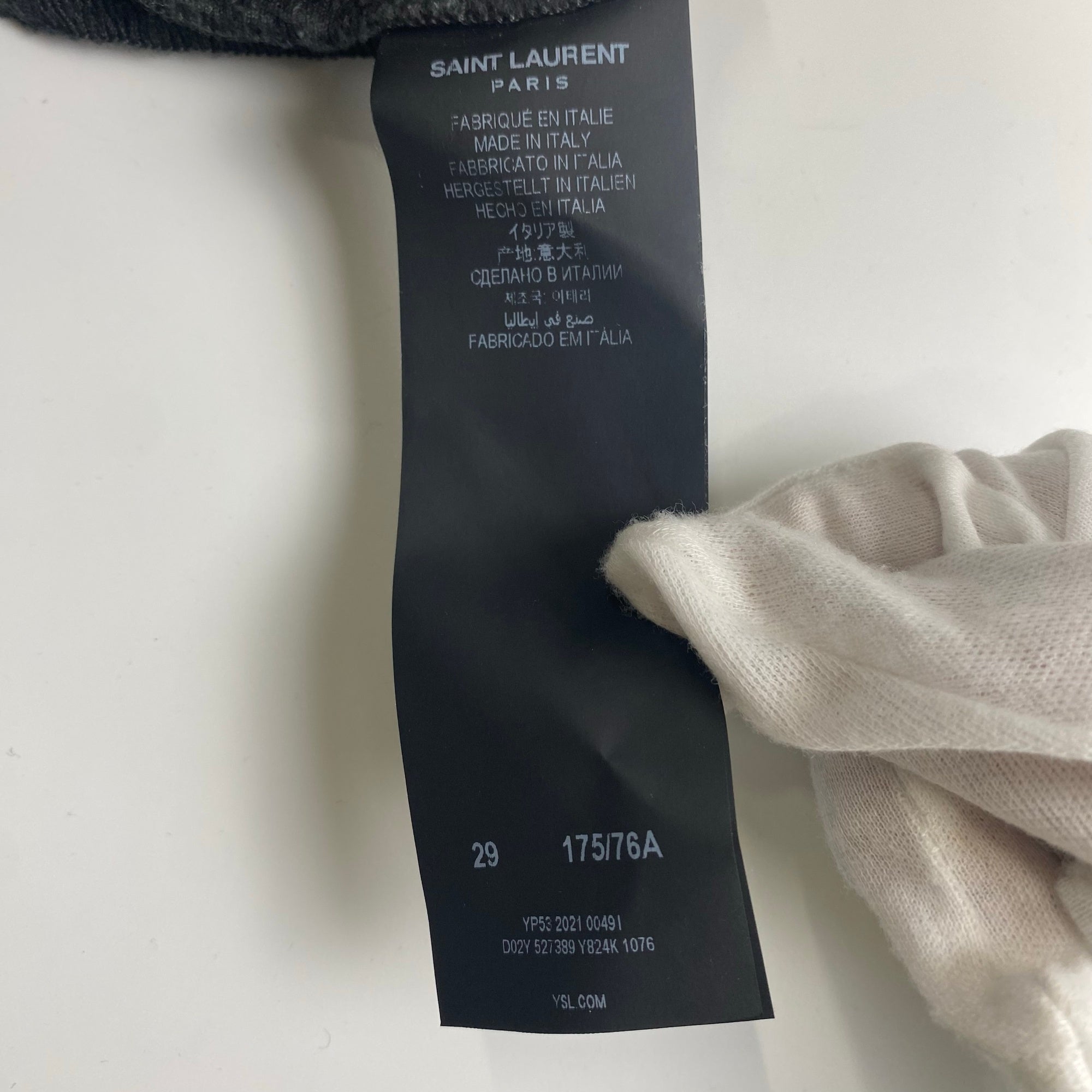 【タグ付】 SAINT LAURENT PARIS サンローラン パリ / コーティング スキニーデニムパンツ 527389 参考定価：80,000程度 SIZE：29