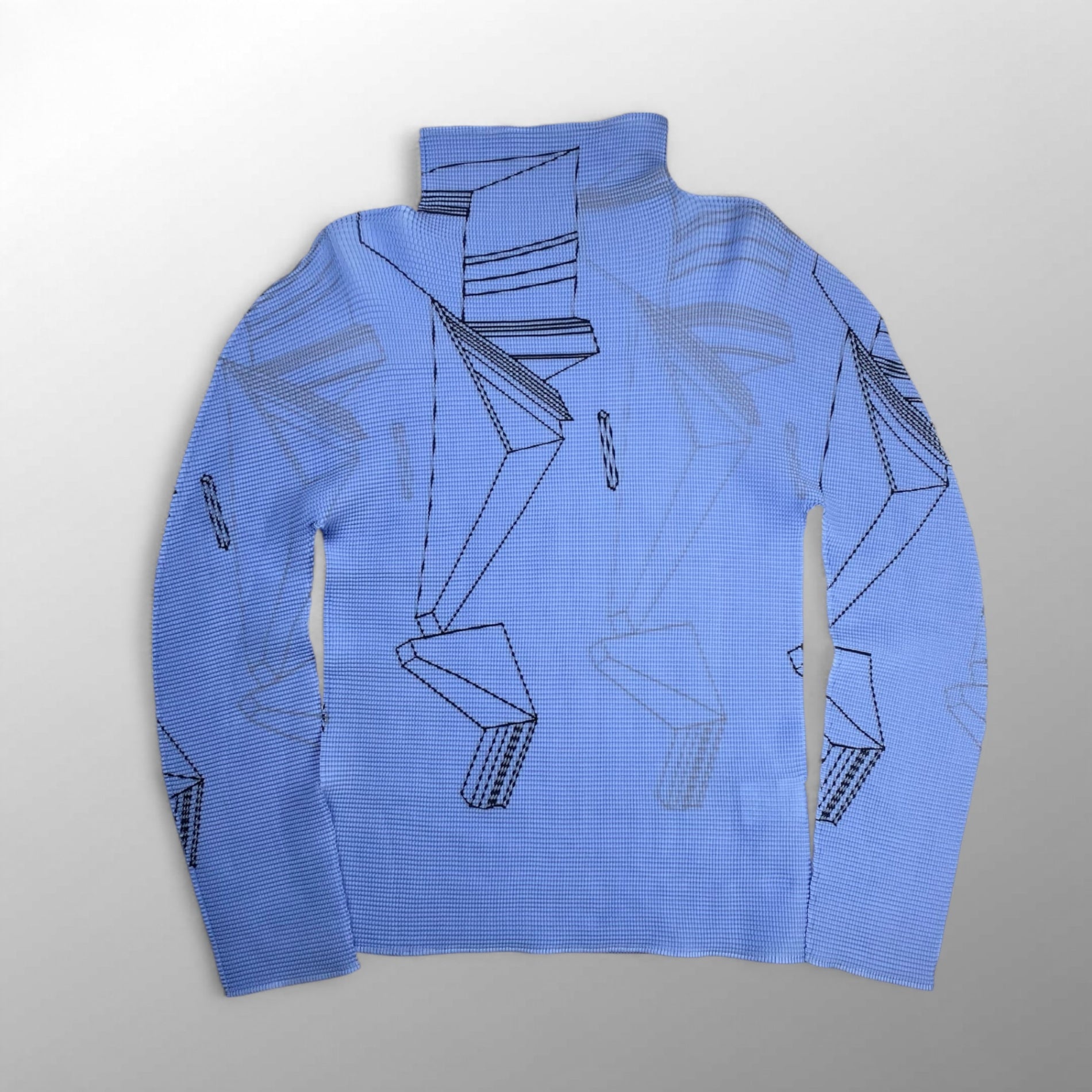 me ISSEY MIYAKE ミー イッセイミヤケ / 転写ボックスプリーツカットソー 20th ANNIVERSARY ARCHITECTS SIZE:FREE