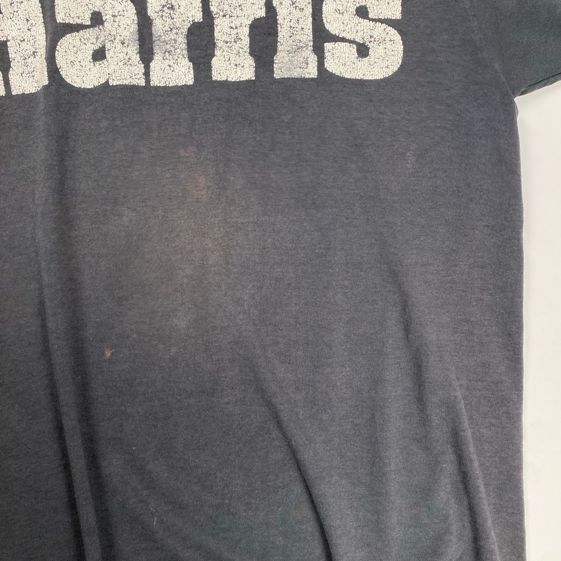 90s SCREEN STARS スクリーンスターズ / Harris TEE ヴィンテージTシャツ フェード ブラック 襤褸 USA製 SIZE：L
