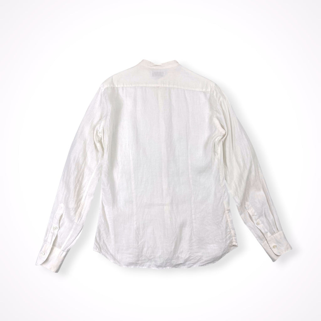 AGLINI / リネンシバンドカラーシャツ 参考定価：30,000程度 SIZE:40