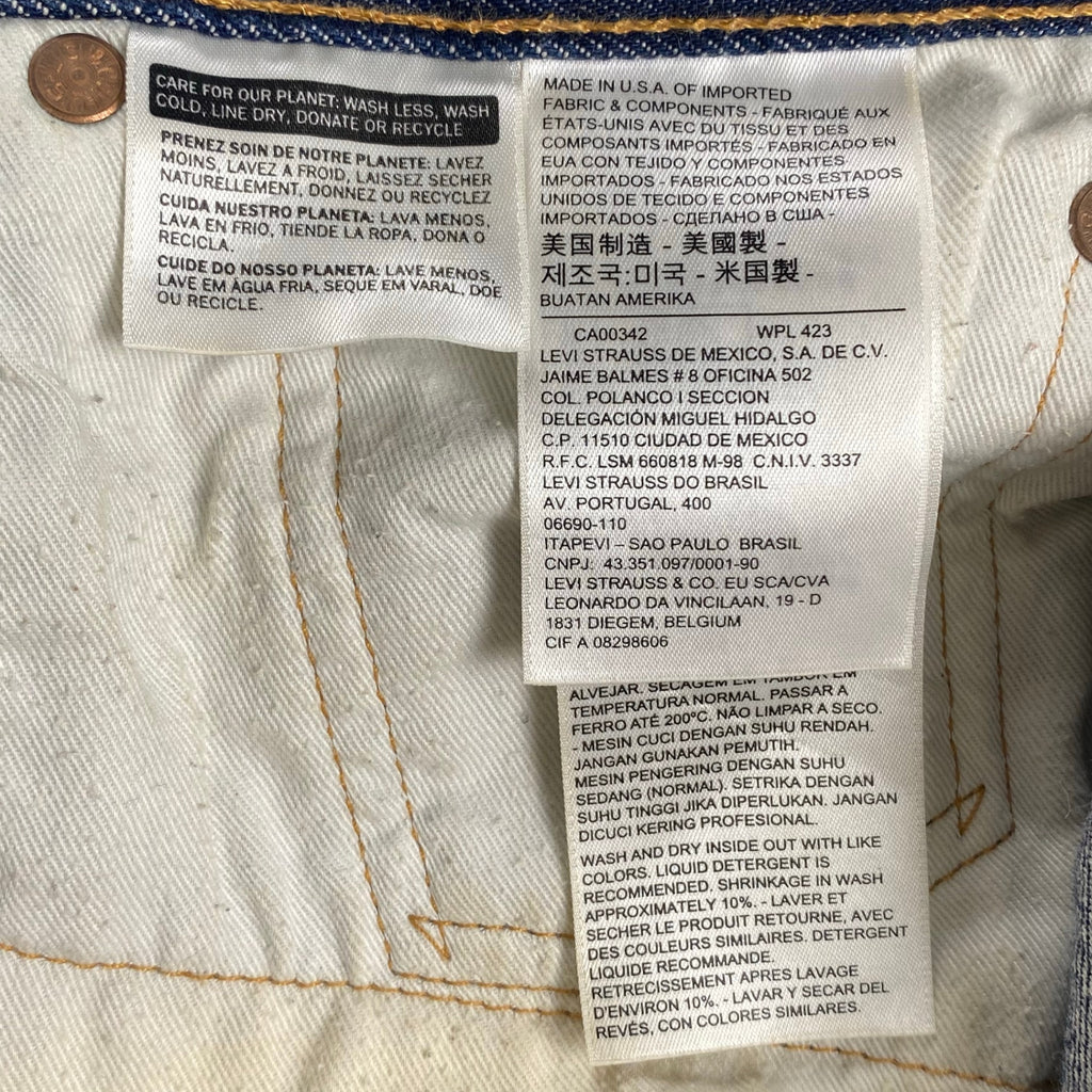 Levi's リーバイス / 501デニムパンツ コーンデニムホワイトオーク 濃紺 USA製 参考定価：23,000程度 SIZE：W36 L34