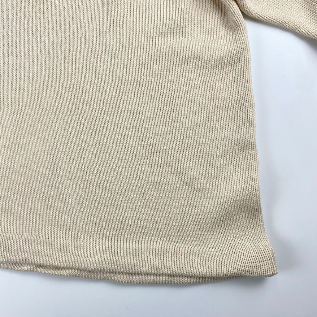 【超希少】 90s Polo by Ralph Lauren ポロ ラルフローレン / シルク100％ ワイド・ショート ニット ポロシャツ SIZE：XL