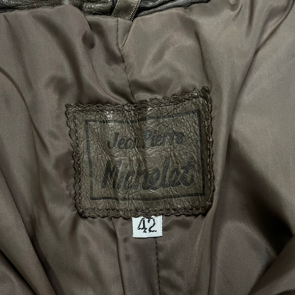 VINTAGE ヴィンテージ / 〈JEAN PIERRE MICHELET〉 再構築デザインストライプレザーパンツ SIZE：42