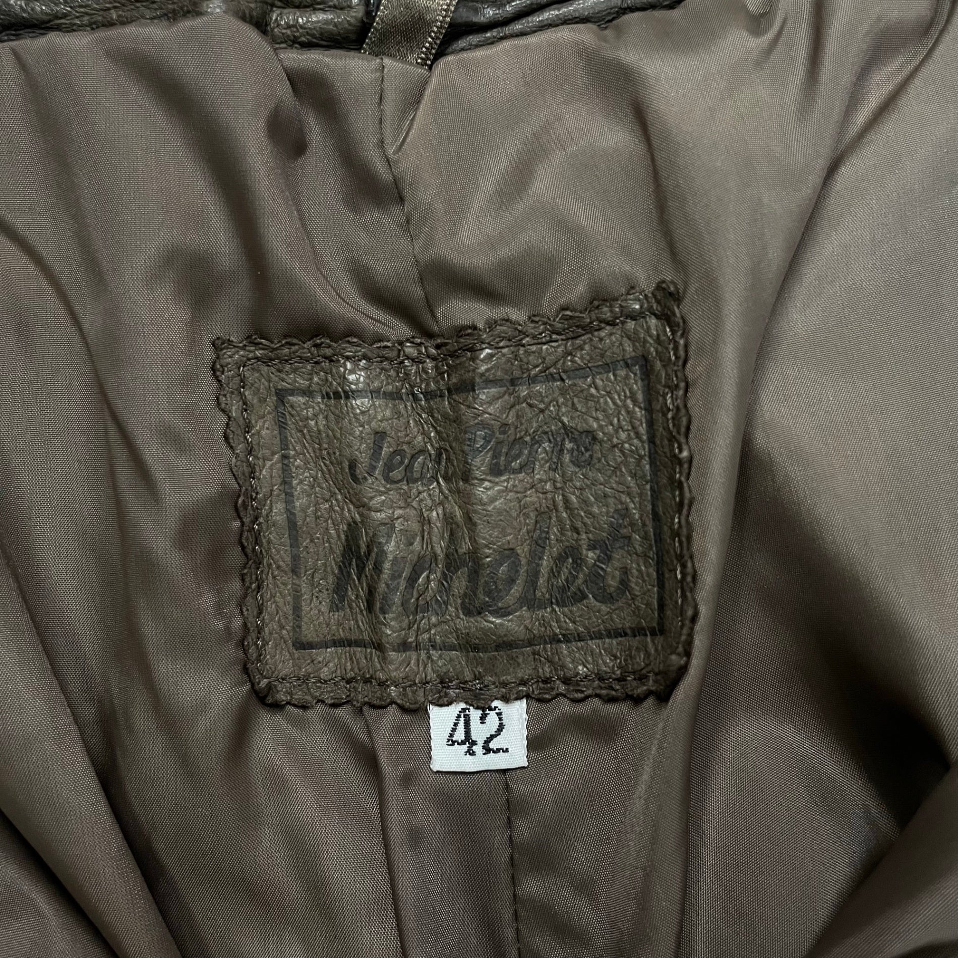 VINTAGE ヴィンテージ / 〈JEAN PIERRE MICHELET〉 再構築デザインストライプレザーパンツ SIZE：42