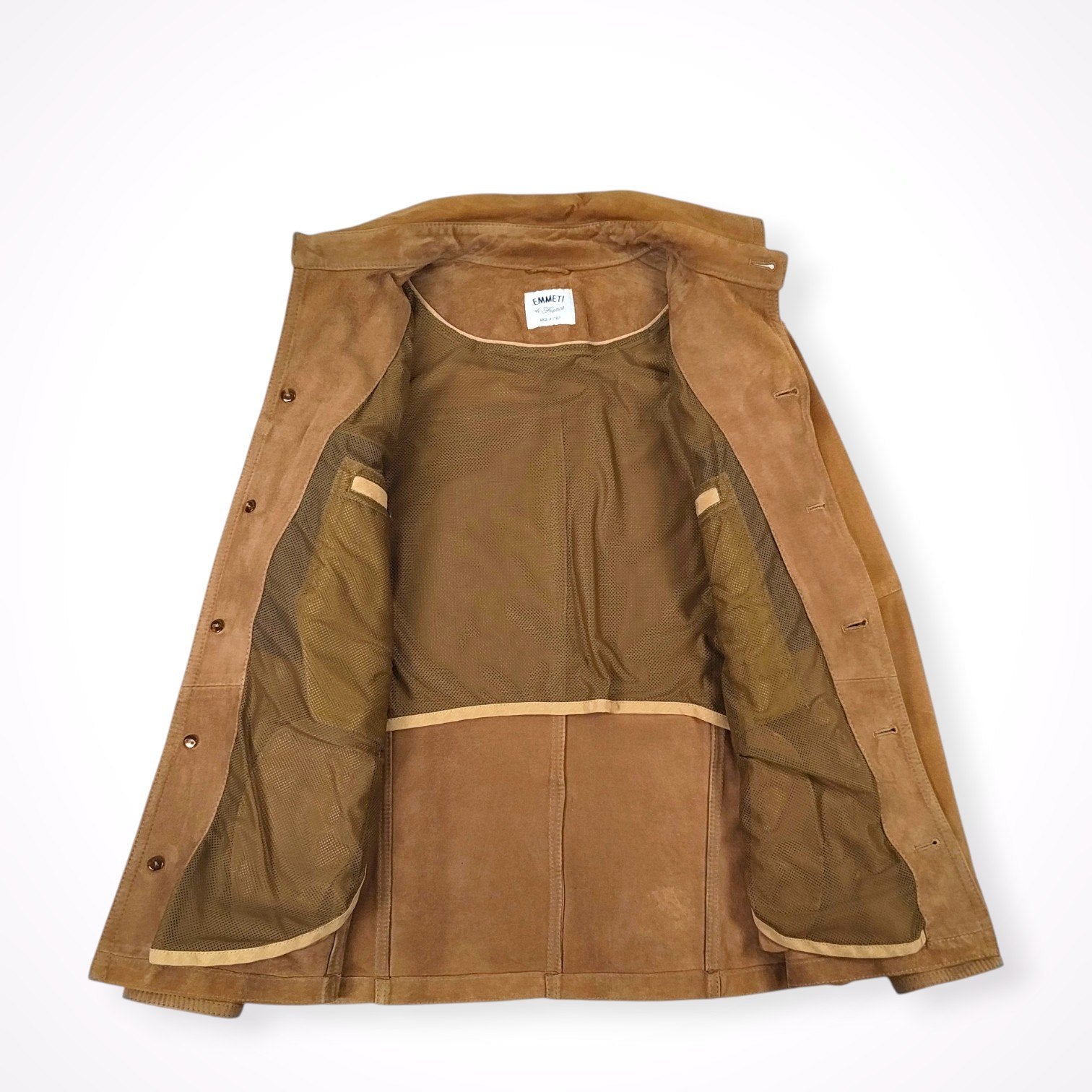 EMMETI / ゴートスキン スウェードレザージャケット 参考定価：150,000程度 SIZE:46