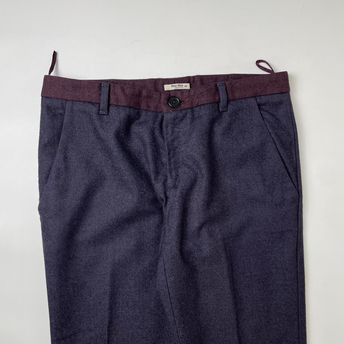 miu miu / アーカイブ 2トーンヴァージンウールスラックス SIZE:36