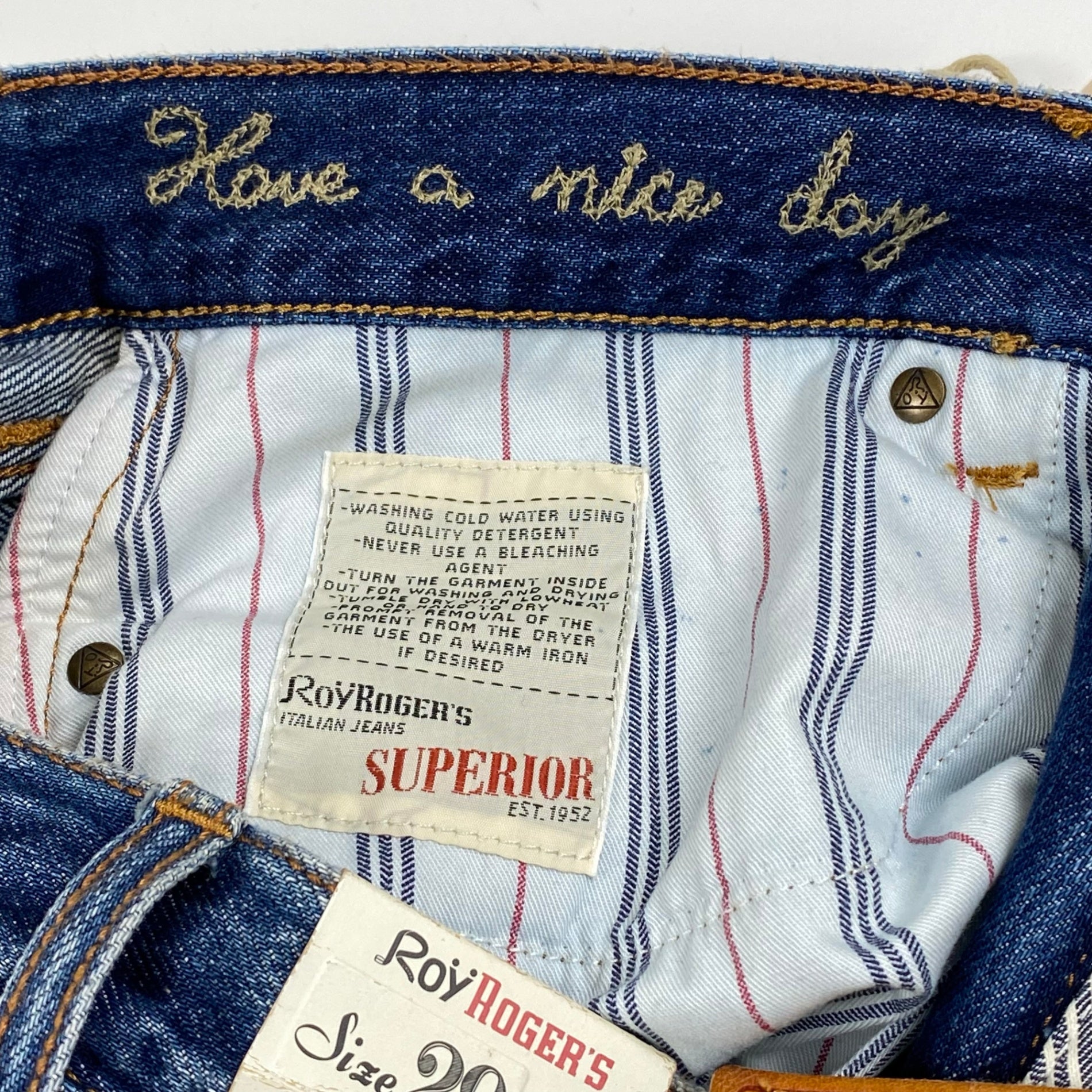 【未使用品】 Roy ROGER’S ロイ ロジャース / CULT SUPERIOR DENIM ハンドペイント デニムパンツ イタリア最古のデニムブランド SIZE：29