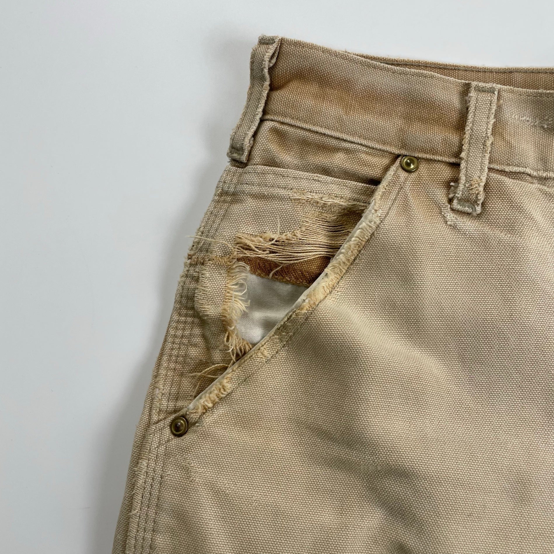 carhartt カーハート / 00s ダブルニー ダックパンツ USA製 Helmets to Hardhats 襤褸 SIZE：W78