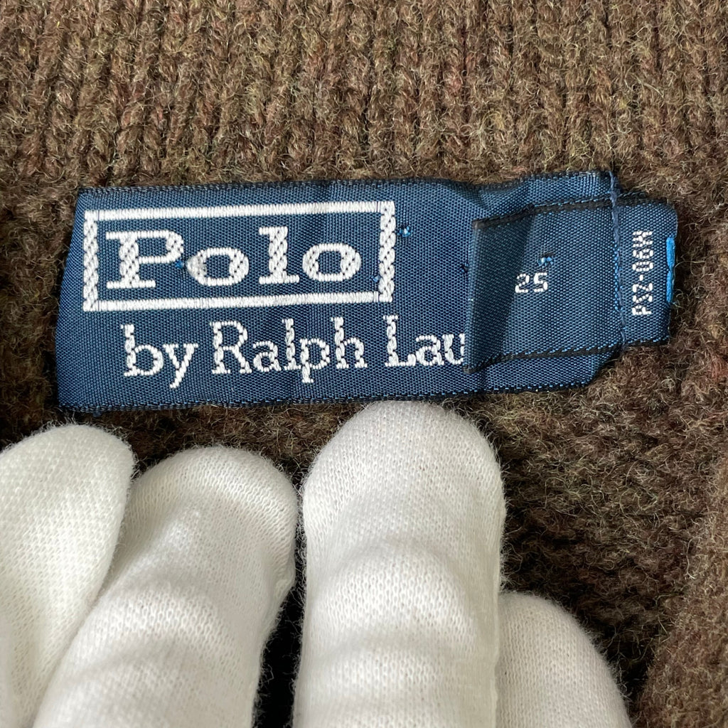 Polo by Ralph lauren / ユーロラルフ ラムウールショールカラーニット SIZE:XXL