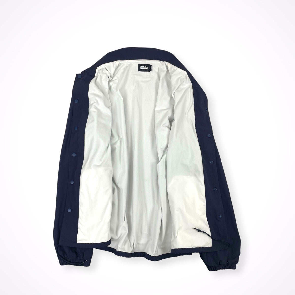 stacks bookstore × FIRST DOWN / コラボ 刺繍ロゴコーチジャケット ネイビー SIZE:XL