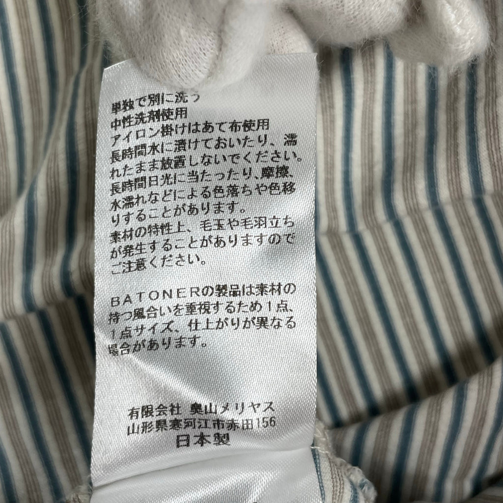 BATONER バトナー / TORNADE COTTON BORDER T-SHIRT 参考定価：12,000+tax SIZE:3